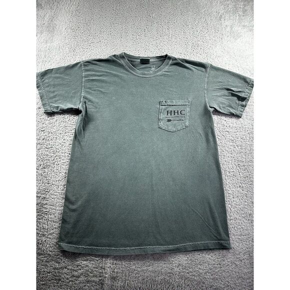 Comfort Colors T Shirt Mens Medium Green Head Hunters Club Skull Metal Goth Punk - Picture 2 of 7